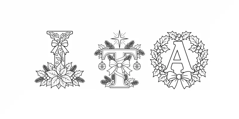 Christmas Letter Coloring Pages