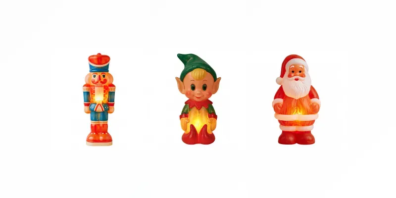 Retro Christmas Blow Mold Cliparts