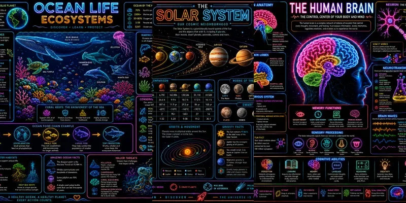 Neon Science Infographic Generator generated by undefined