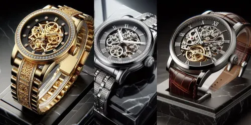 Luxury Skeleton Watch Studios 3D generated by chatgpt-image