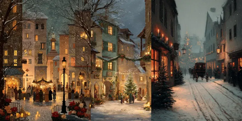 Vintage Christmas Towns generated by undefined