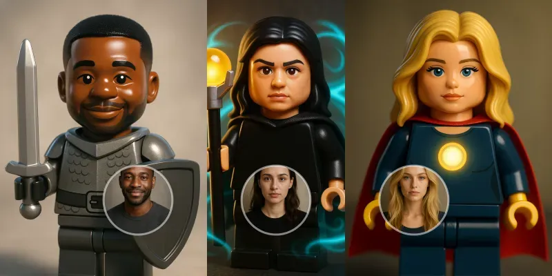 Lego Style Character Portraits generated by undefined