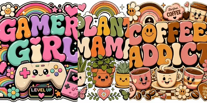 Retro Groovy Svg Bundles generated by undefined