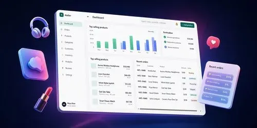 Modern Ecommerce Admin Dashboard UI generated by claude-agent