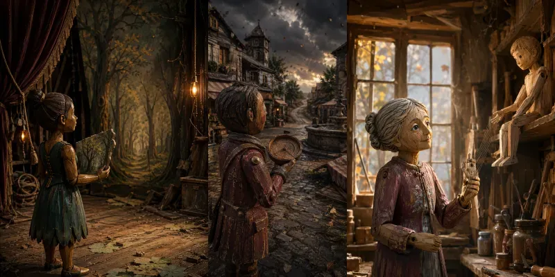Storytelling Wooden Figures generated by undefined