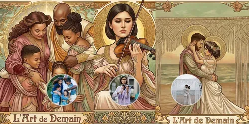 Vintage Mucha Poster Portrait Generator generated by gemini-image