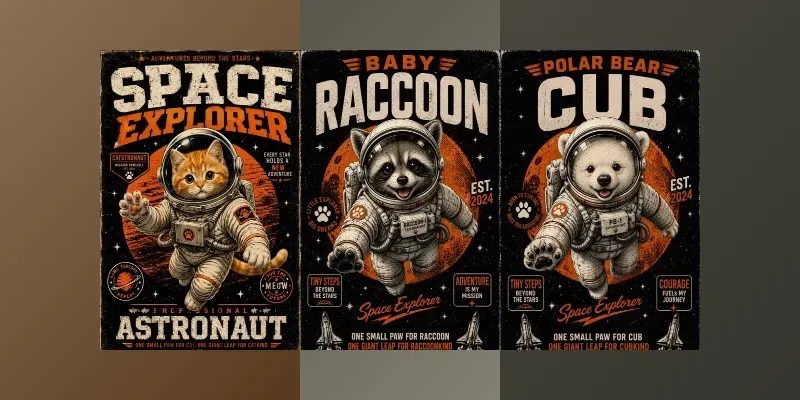 Retro Space Character Tshirt Collections generated by undefined