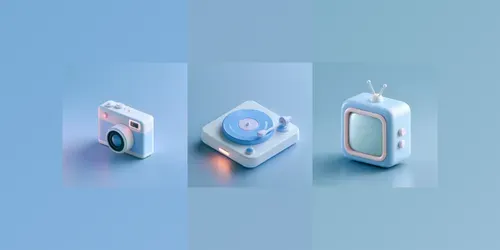 3D Isometric Cartoon Icons generated by midjourney