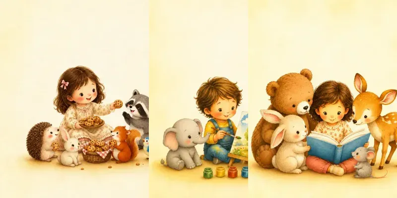 Whimsical Childrens Book Illustrations generated by undefined