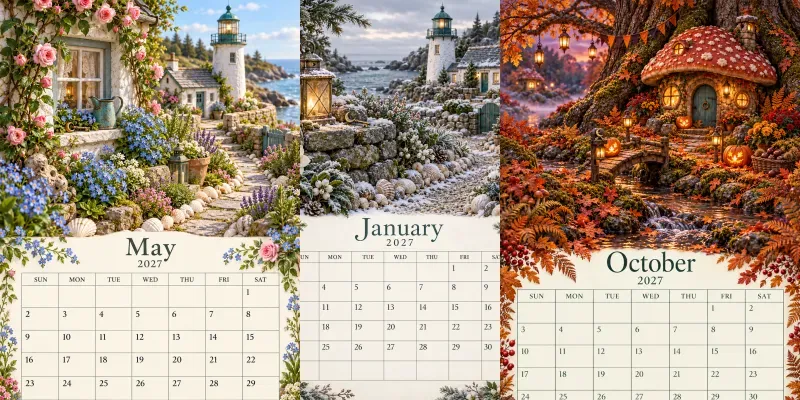 Secret Key Fairy Garden Calendars