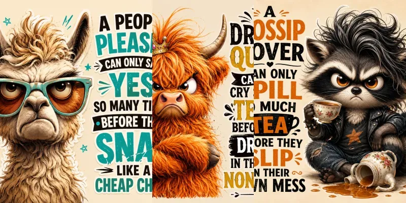 Sassy Farmyard Quote Posters generated by undefined