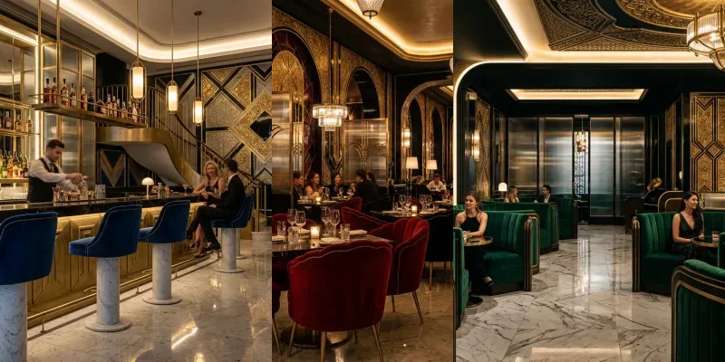 Cafe Interior Wallpaper Designs generated by undefined