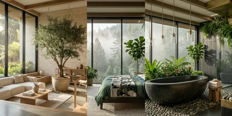 Hyperrealistic Biophilic Interior Designs generated by undefined