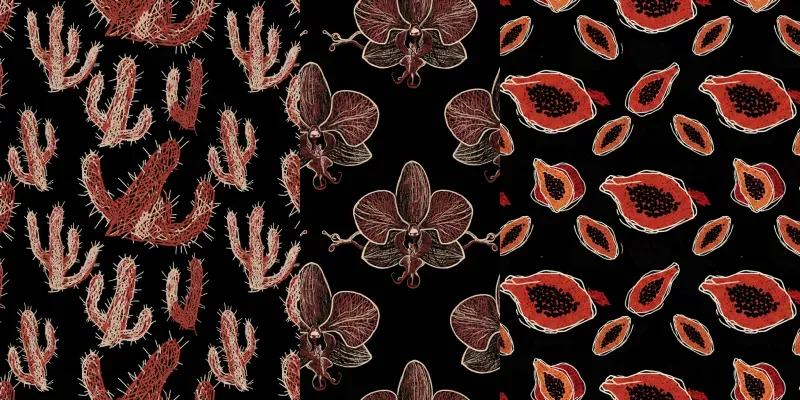 Gothic Hand Drawn Seamless Patterns generated by undefined