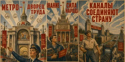 Vintage Soviet Poster Series generated by chatgpt-image