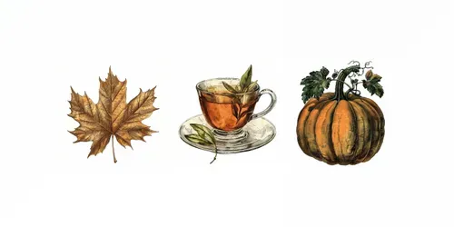 Vintage Engraved Fall Clipart generated by midjourney