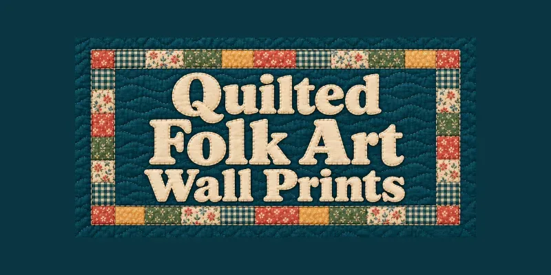 Quilted Folk Art Wall Prints