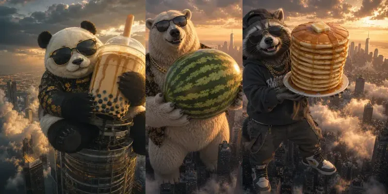 Epic Giant Character Cityscapes generated by undefined
