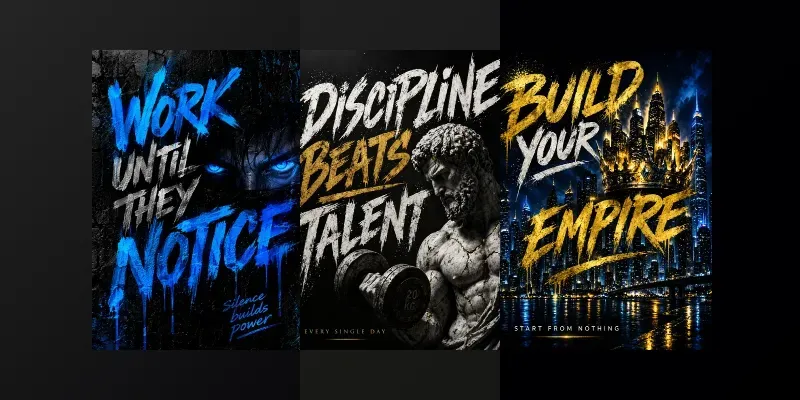Bold Motivational Posters generated by undefined