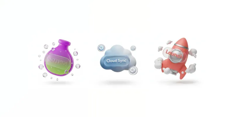 3D Claymorphism UI Assets generated by undefined