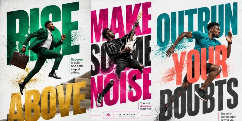 Bold Statement Motivation Posters generated by undefined