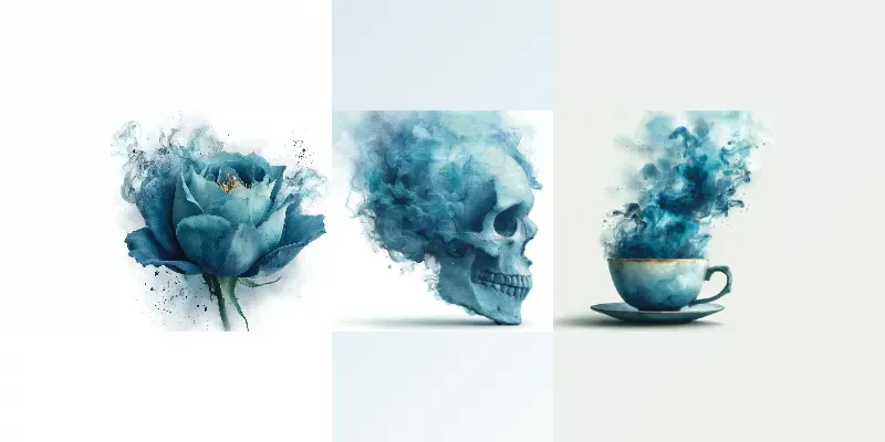 Watercolor Smoke Cliparts generated by undefined