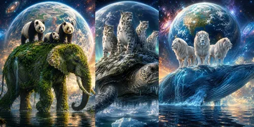 Epic Cosmic Animal Fantasies generated by chatgpt-image