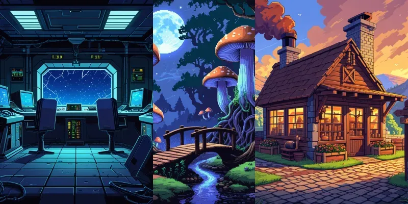 Pixel Art Retro Game Scene Generator generated by undefined