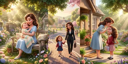 Magical Motherhood 3D Illustrations generated by gemini-image