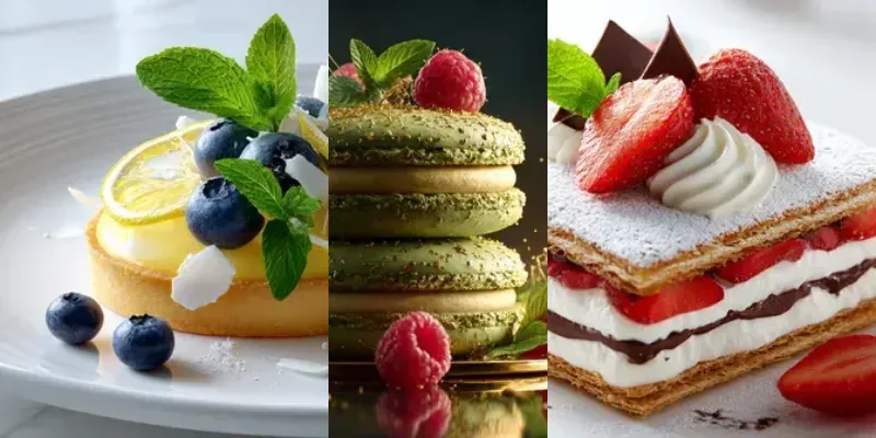 Photorealistic Luxury Dessert Closeup generated by undefined