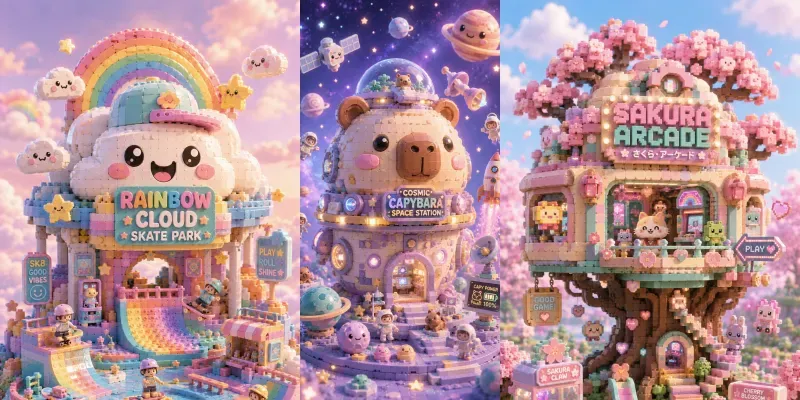 Pastel Brickverse Builders generated by undefined