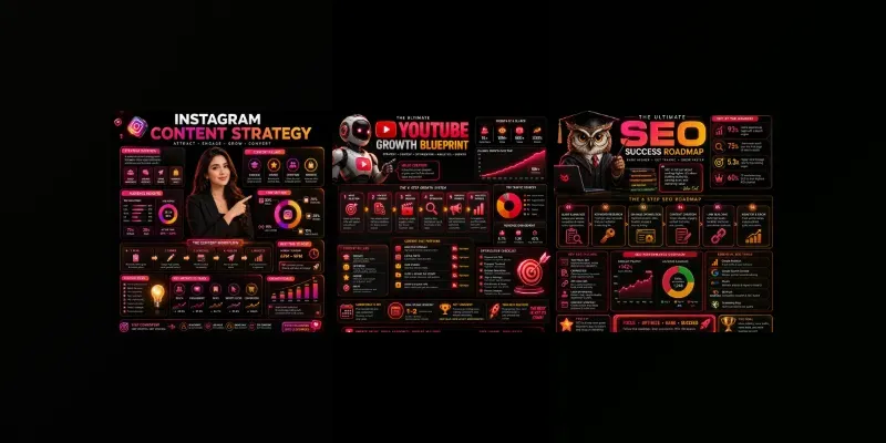 Neon Pinterest Infographic Kits generated by undefined