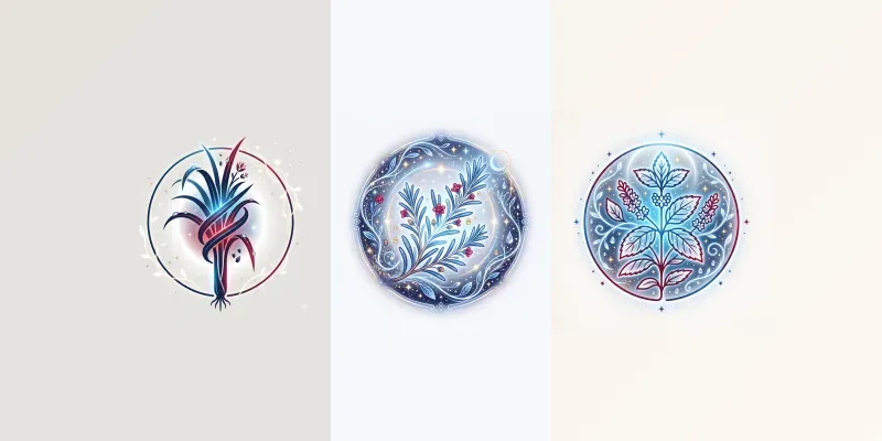 Modern Fantasy Magical Herb Emblems generated by undefined