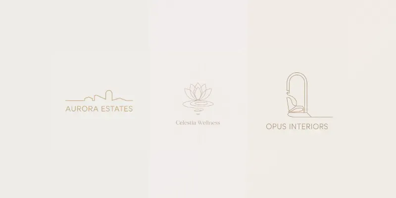Luxury Monoline Logos generated by undefined