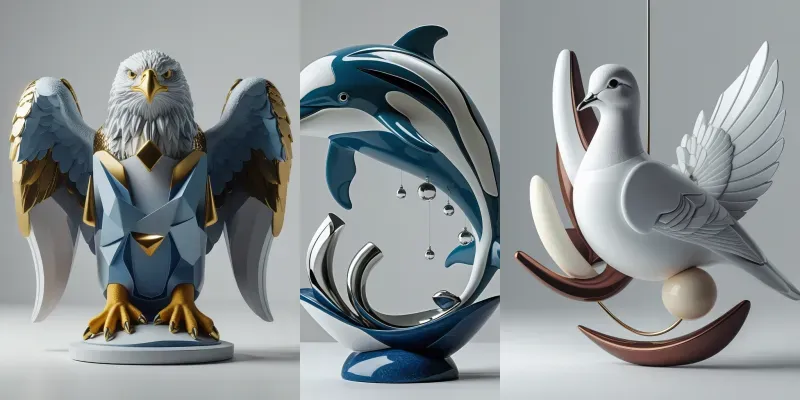 Modern Surreal Style Ornaments generated by undefined