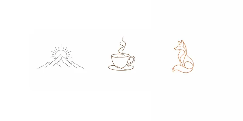 Minimalist Line Art Logos generated by undefined