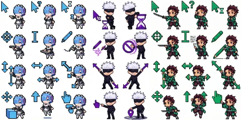 16in1 Pixel Cursor Spritesheet Makers generated by undefined