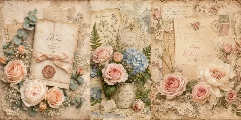 Mothers Day Secret Garden Junk Journals generated by undefined