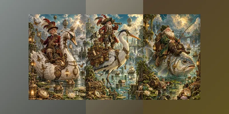 Whimsical Steampunk Waterworlds