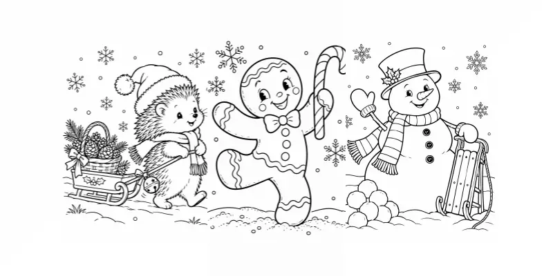 Vintage Christmas Coloring Pages