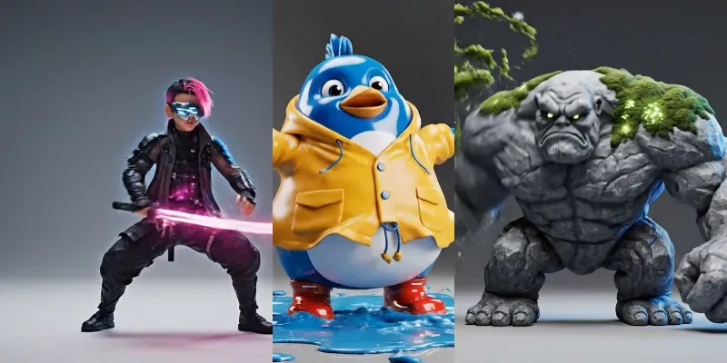 3D Character Showcases generated by undefined