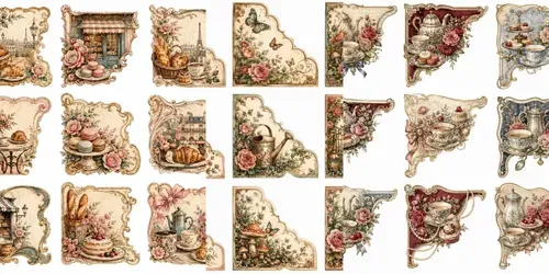 Vintage Corner Ornament Collections generated by chatgpt-image