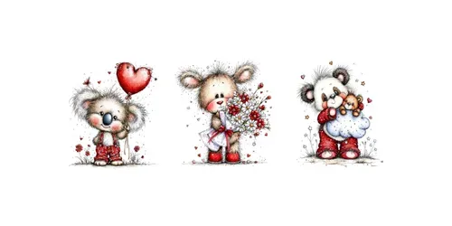 Cute Valentine Hug Clipart generated by midjourney