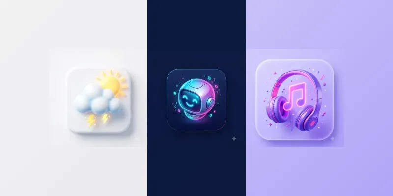 3D Isometric App Icon Sets generated by undefined