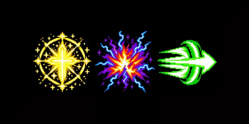 8bit Retro Combat VFX Generator generated by undefined