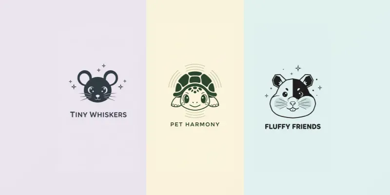Friendly Minimalist Pet Logo Designs generated by undefined