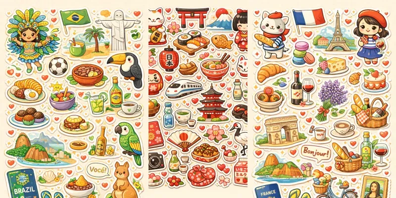 Whimsical Country Sticker Packs generated by undefined