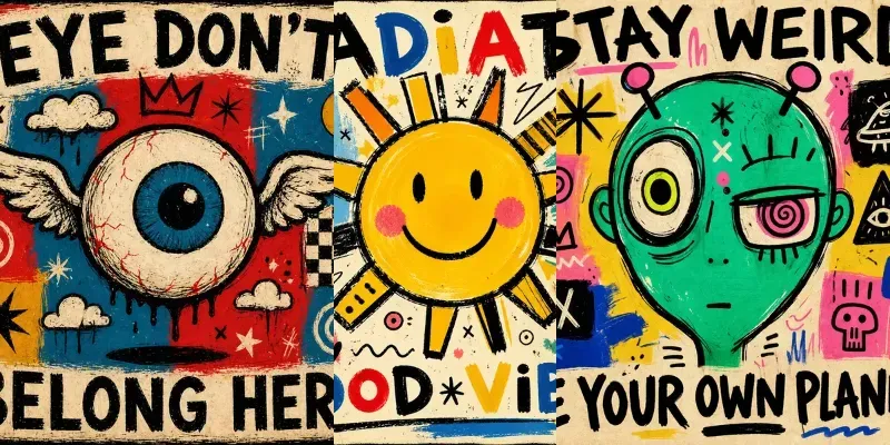 Playful Naive Cartoon Poster Generator generated by undefined