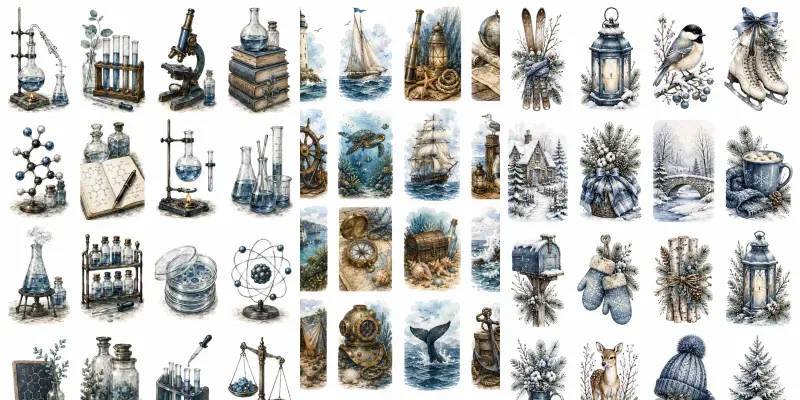 Watercolor Sticker Collections generated by undefined