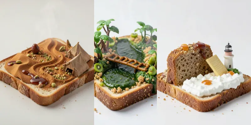 Miniature Worlds On Toast generated by undefined